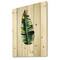Designart - Single Banana Leaf - Bohemian & Eclectic Print on Natural Pine Wood